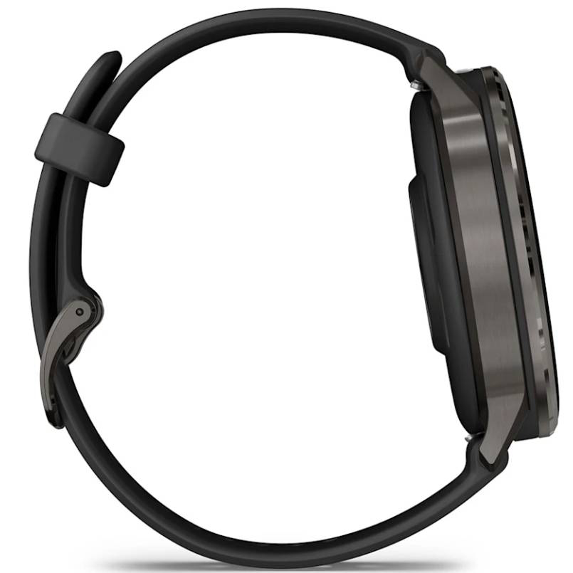 Pametni sat GARMIN Venu 4 Black/Slate sa smeđim kožnim remenom, 45mm, 010-03014-03